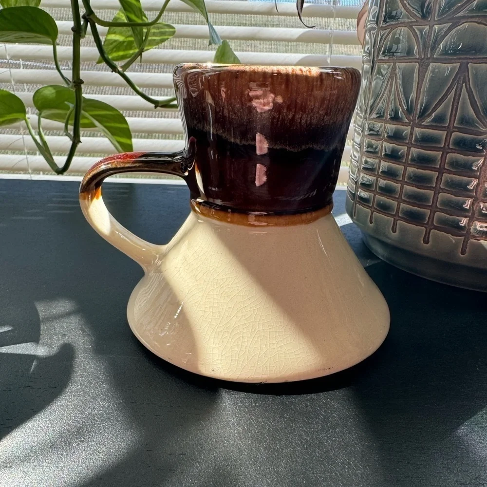 Vintage Myrtle Beach No Spill Ceramic Travel Mug Wide Base No Slip Dashboard Mug